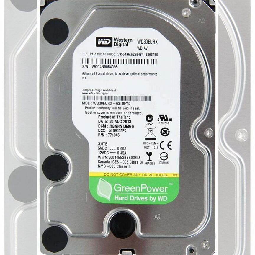 [WD30EURX] Жесткий Диск Western Digital 3tb Sata Wd30eurx