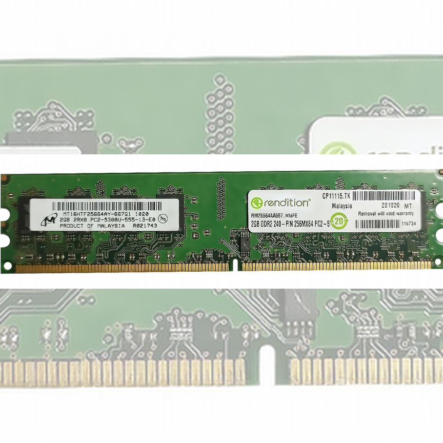 [RM25664AA667] Оперативная Память Rendition 2gb Rm25664aa667