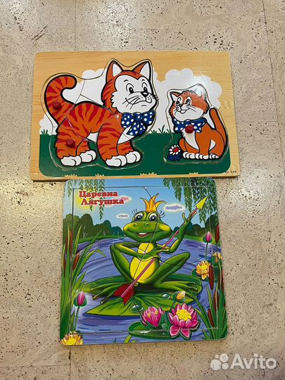 Деревянные пазлы для малышей пакетом