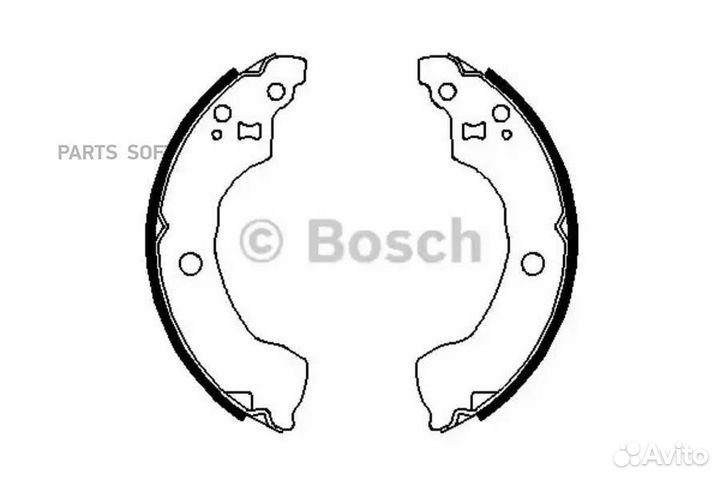Bosch 0986487691 Колодки торм.бараб.203.2x36.5