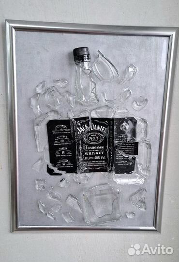 Картина из эпоксидной смолы бутылка