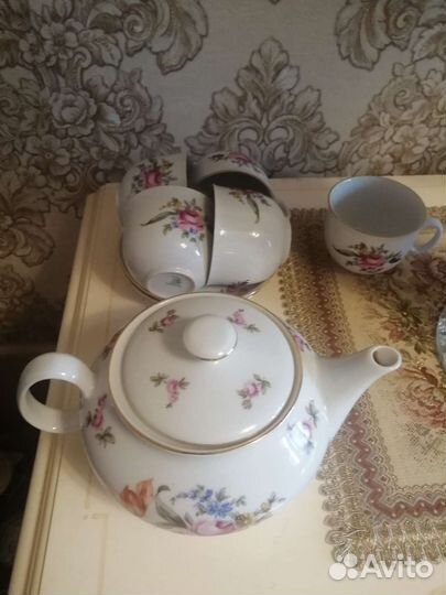 Чайный сервиз мейсенский букет, Чехословакия