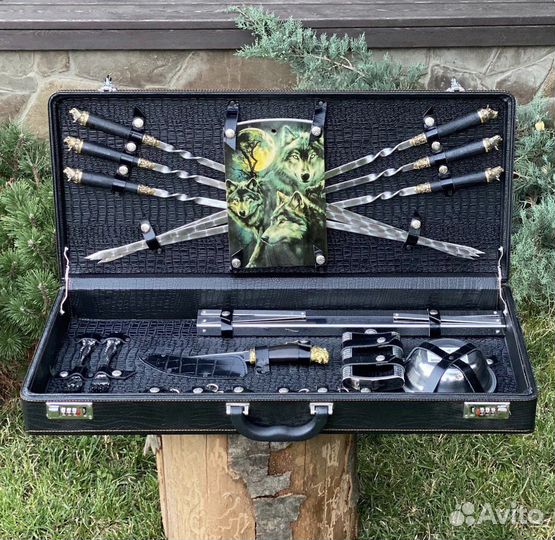 Набор шампуров элит «Волк»