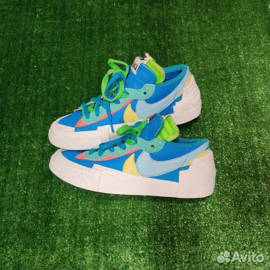 Оригинал Kaws x Sacai x Nike Blazer Low Lake Blue