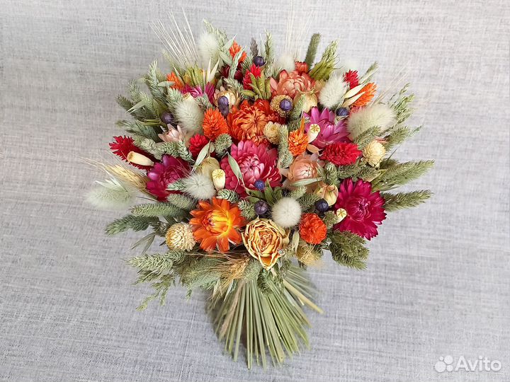 Букет из сухоцветов на 1 сентября