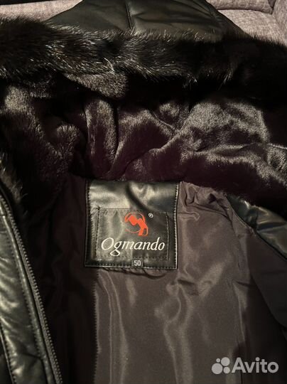 Куртка экокожа мужская зимняя размер 50