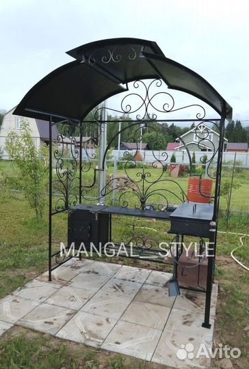 Мангал с крышей