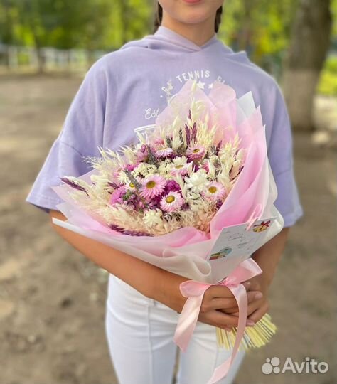 Букет цветы (сухоцветы)