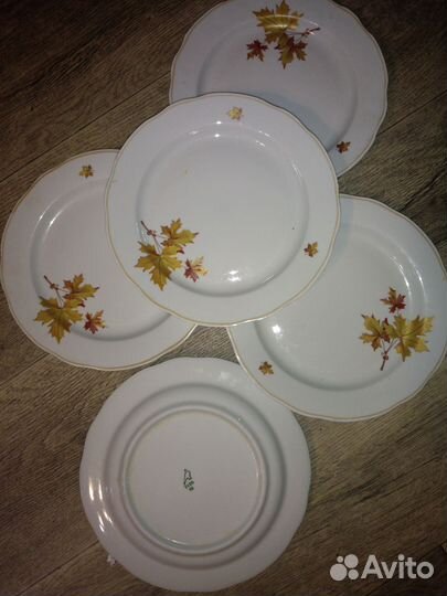 Тарелки от сервиза,Кленовый лист, СССР винтаж