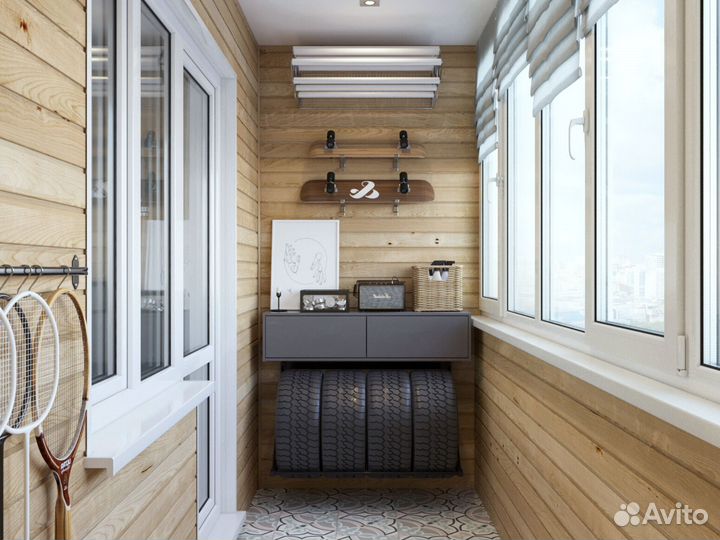 Отделка балкона. Остекление. Рассрочка