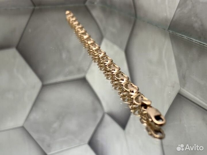 Золотой браслет 585 пробы массой 6.99 грамма (19.5