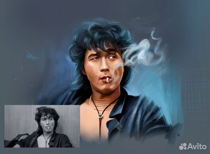 Портрет по фото на холсте волгоград