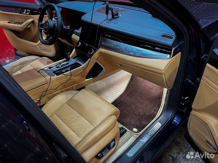 Кожаные 3D коврики в салон авто