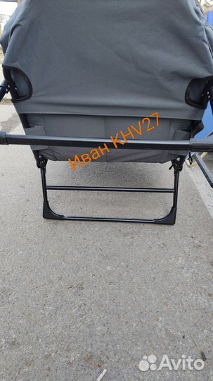 Раскладушка туристическая с матрасом