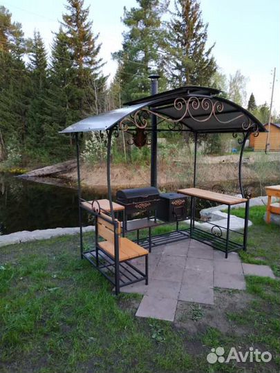 Мангал комплекс (Мангал, печь для казана, навес)