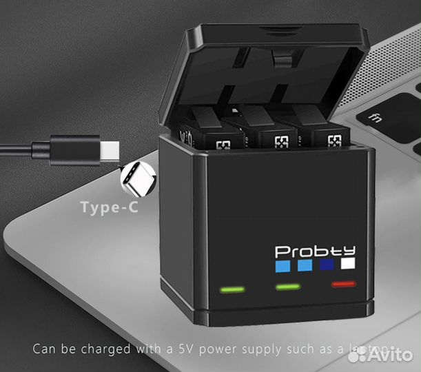 Комплект 3 акб + зарядное для GO PRO 5, 6 и 7