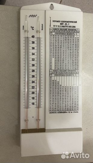 Гигрометр психрометрический вит 2