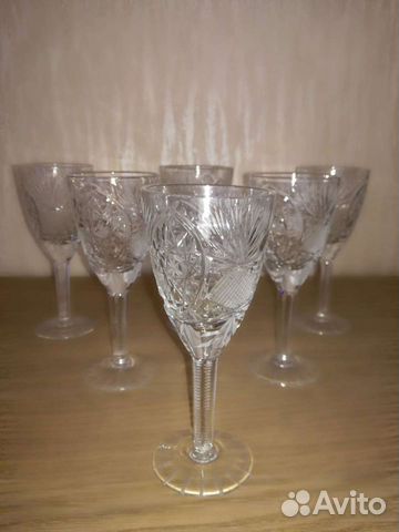 Бокалы, фужеры (рюмки) хрустальные