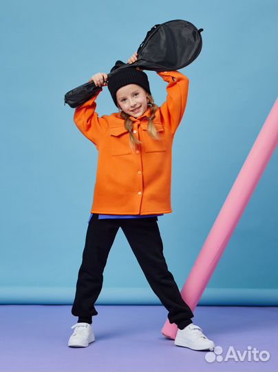 Рубашка для девочки тёплый футер, размеры 98-158