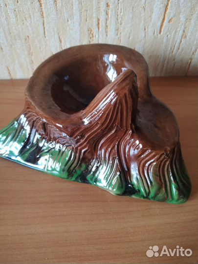 Пепельница керамика Лесной пенёк