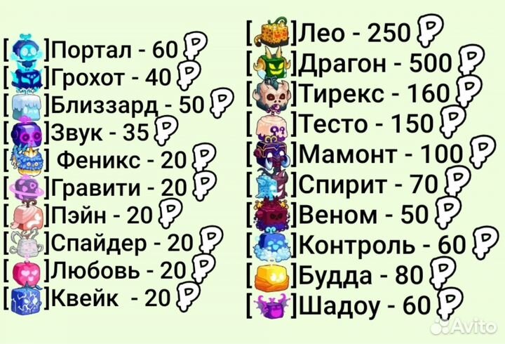 Фрукты блокс фрукт