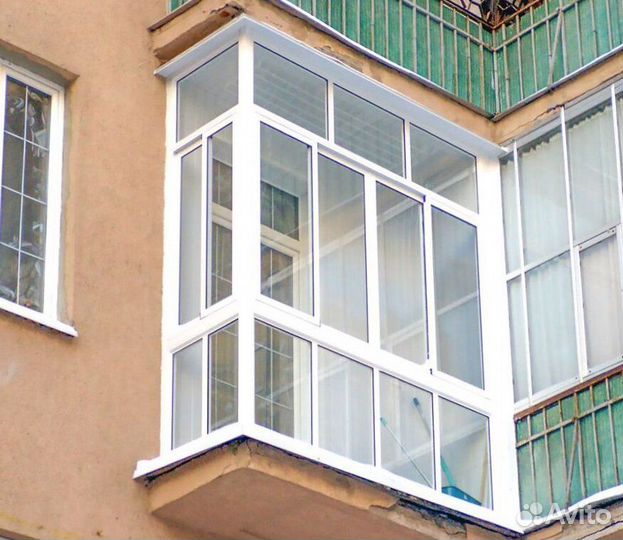 Остекление балконов и лоджий под ключ G7543