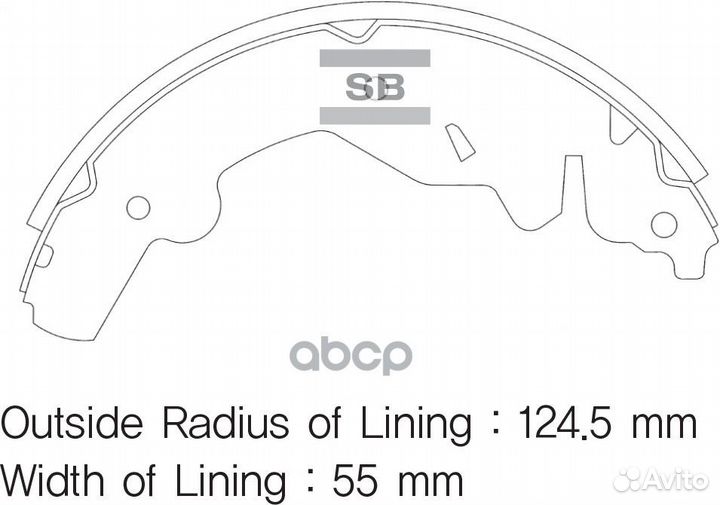 SA070SNS 4118 00 колодки барабанные з. Kia Spo