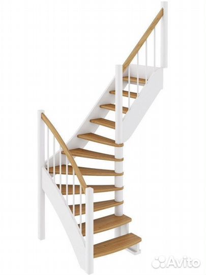 Деревянная лестница лс-09м/1 под покраску