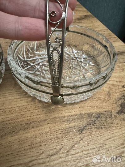 Хрустальная иконица с мельхиором