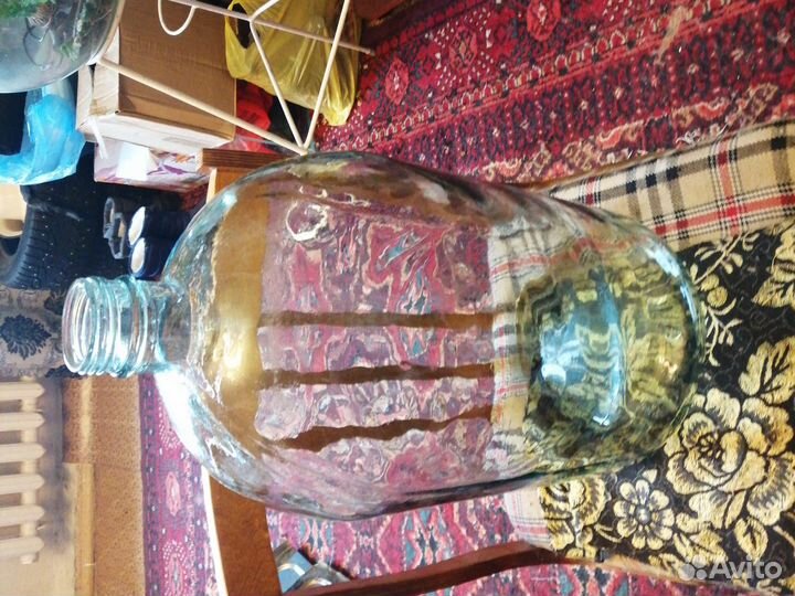 Бутыль 19 литров стекло без крышки