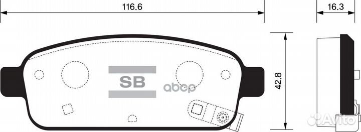 Колодки тормозные задние Hi-Q SP1363 Sangsin brake