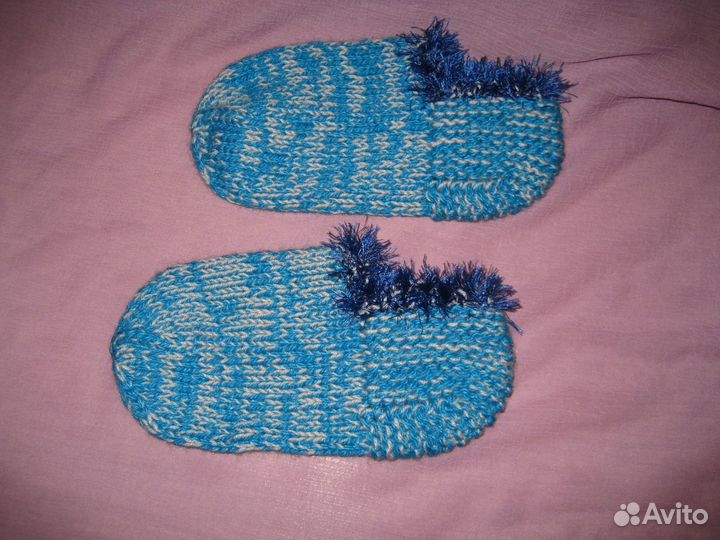 Тапочки носочки вязаные