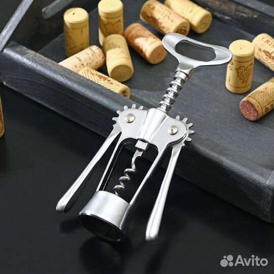 Штопор Доляна «Идея», 19 см, цвет серебряный