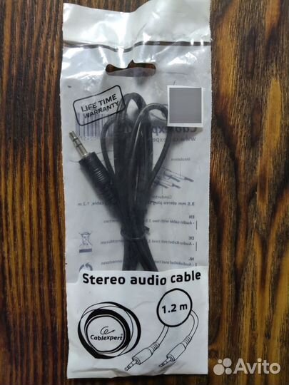 Кабель Cablexpert, jack3.5/jack3.5, 1.2м CCA-404