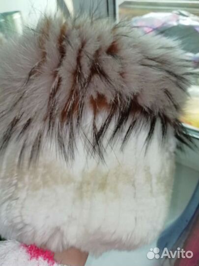 Шапки меховые вязаные