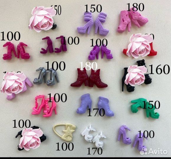 Одежда, обувь, голова для барби