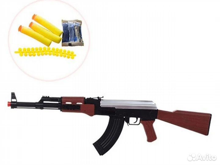 Детский автомат Калашникова с 4 видами патронов