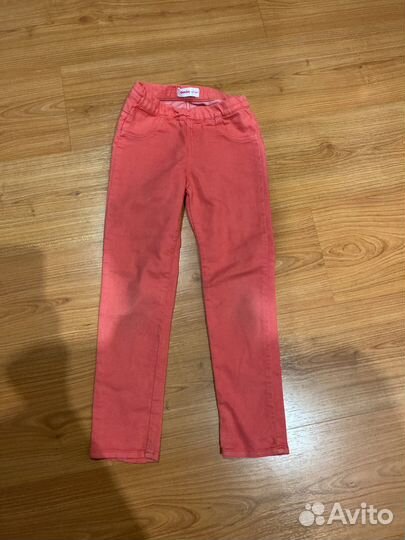 Джинсовая рубашка и джинсы для девочки 6-7 лет