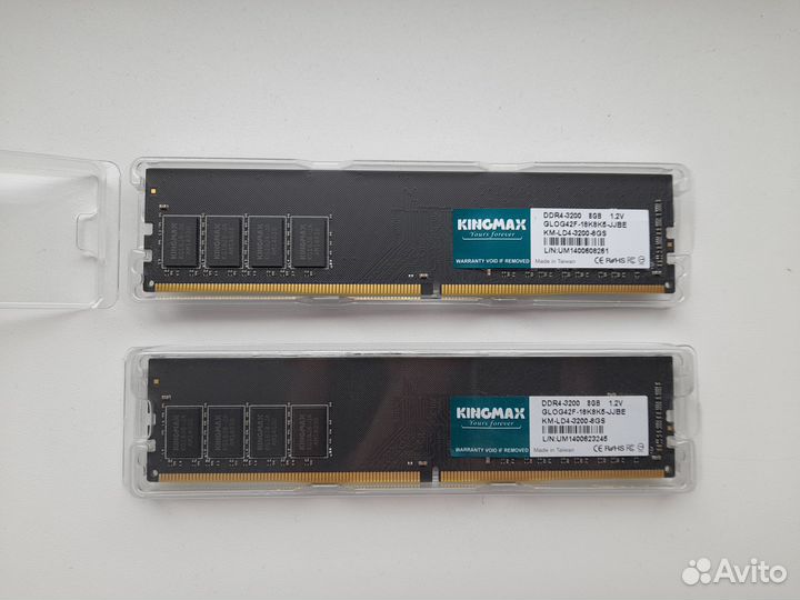 Оперативная память (2х8) ddr4 8gb 3200 мгц Kingmax