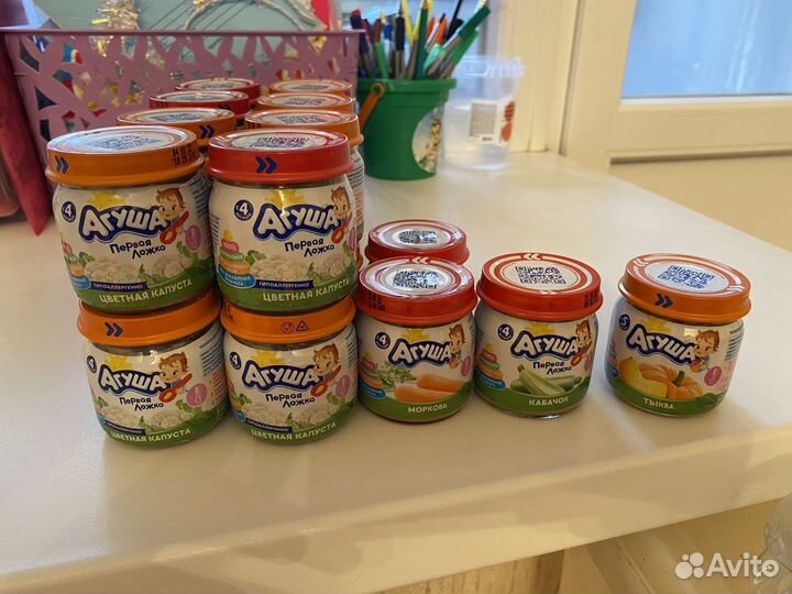 Детское питание агуша пюре овощные, фрук