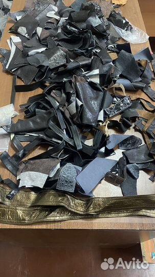 Изделия и кусочки натуральной кожи