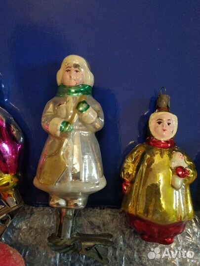 Елочные игрушки СССР стеклянные