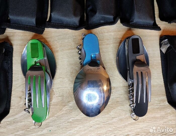 Походный набор ложка, вилка, нож