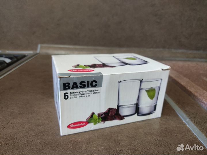 Стопка набор Pasabahce Basic стеклянная