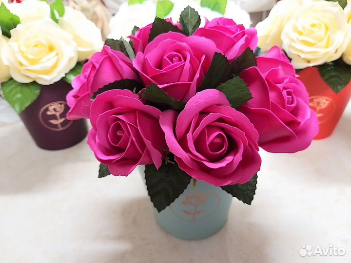 Букет из мыльных роз