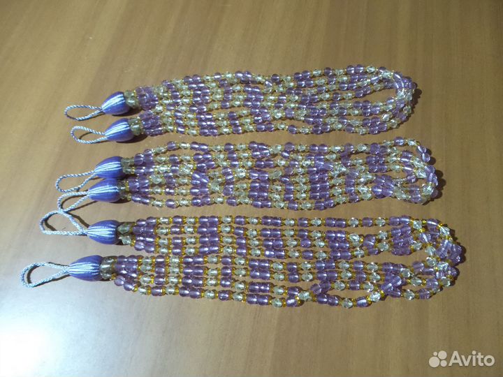 Подхваты для штор 3 шт. Бусинки 6 мм