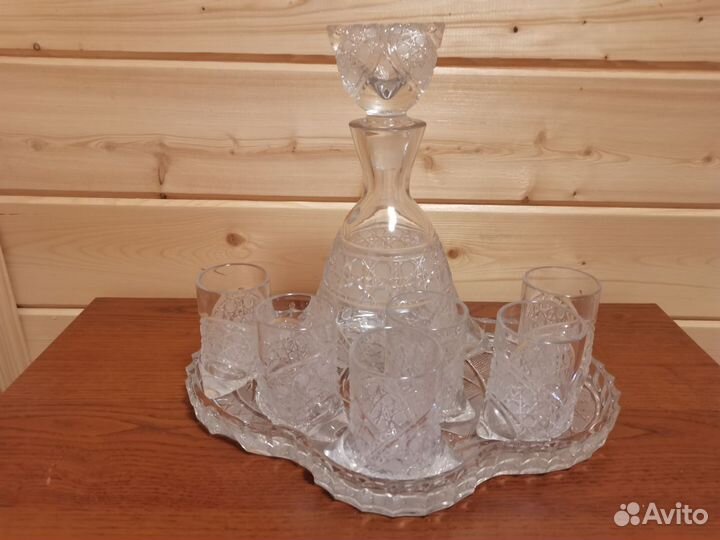 Хрусталь, стаканы, сервиз, графин, богемия