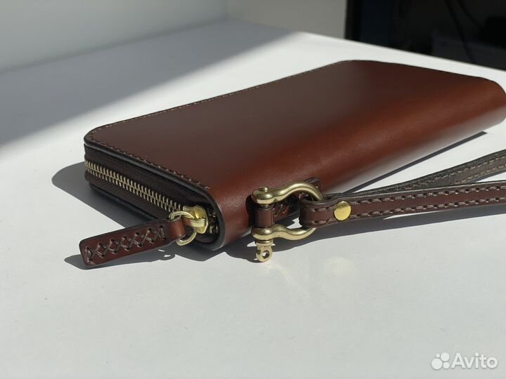 Мужской кожаный клатч ручная работа