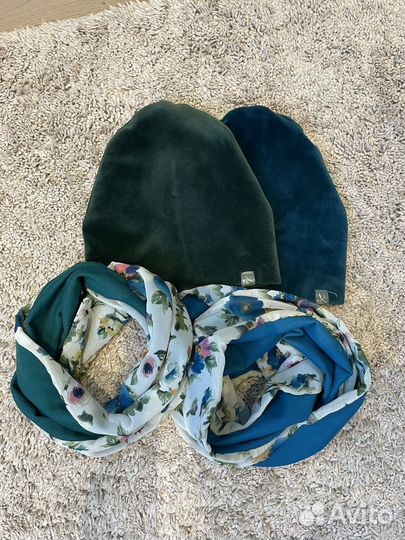 Комплект шапка и снуд для девочки