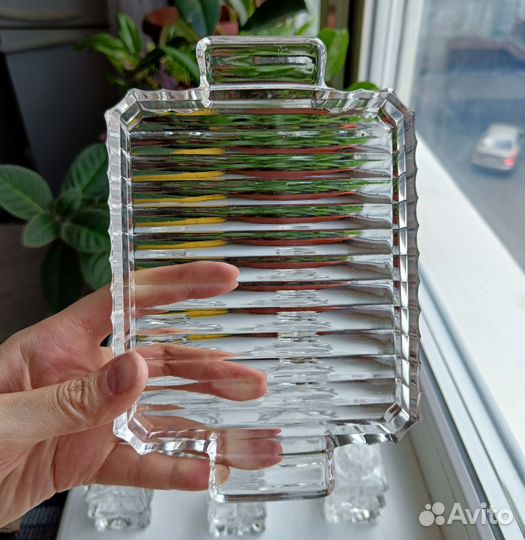 Набор для специй на подставке Чешское стекло